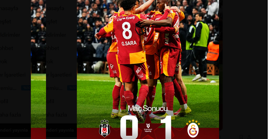 Derbide Aslan Kükredi! Beşiktaş:0 Galatasaray:1